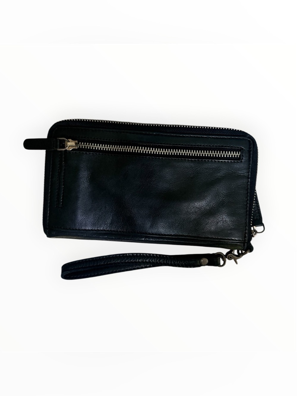 Vilenca Holland new Black buttery Leather Zip-Around Wristlet Wallet - Picture 2 of 5